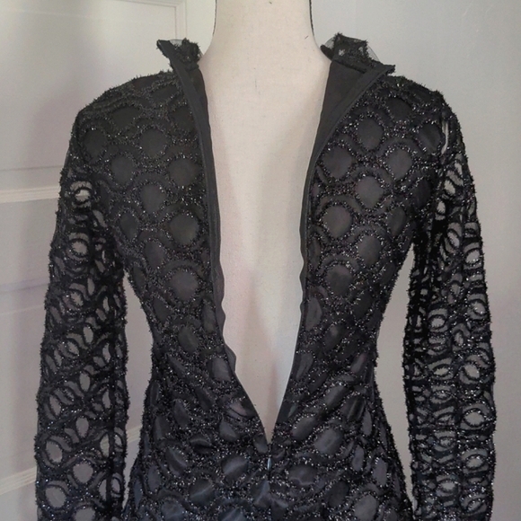 Vintage Shiny Opaque Party Dress, 90s prom vibes - Picture 8 of 8